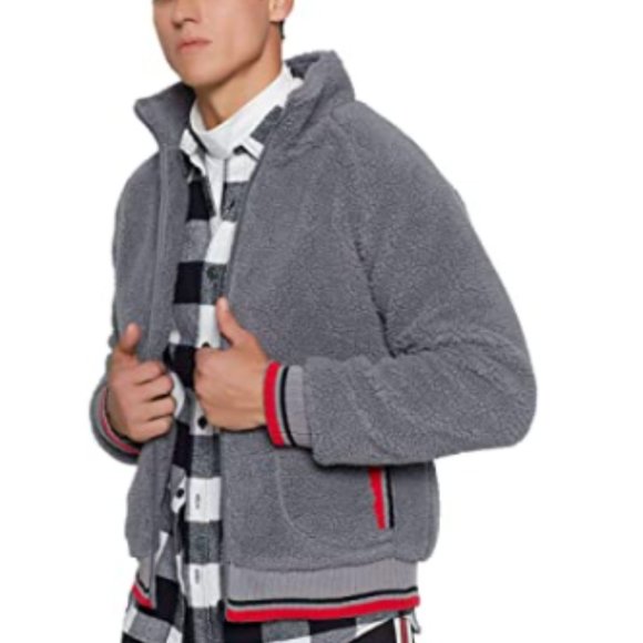 ZITY Men's Grey Fleece Sports Cardigan - Picture 2 of 5